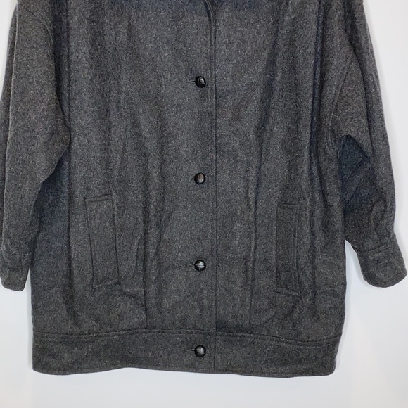 j.gallery Coat Size 13/14 Charcoal Gray 70% Wool/ Flannel Inside. - Picture 4 of 13